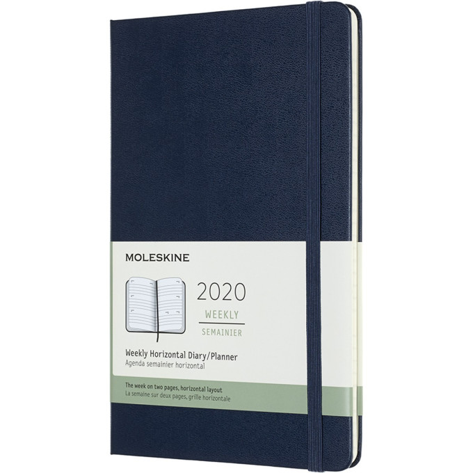 Еженедельник MOLESKINE Classic Weekly Large, синий сапфир DHB2012WH3